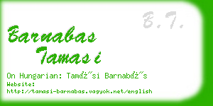 barnabas tamasi business card